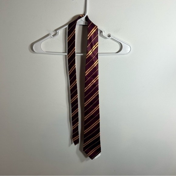 Harry Potter Neck Tie Burgundy Gold Yellow Costume Accessory - Picture 1 of 3